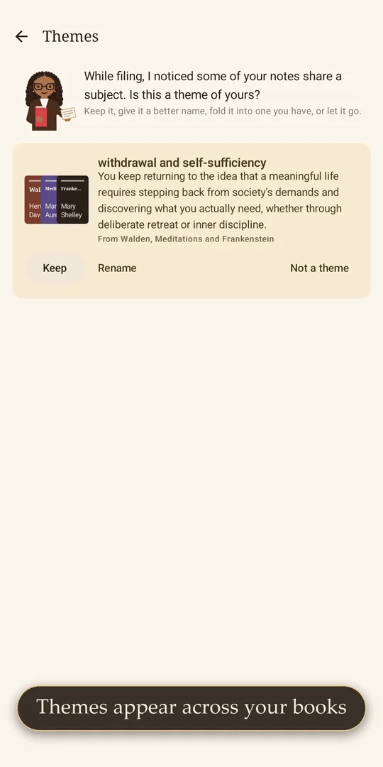 Themes that run across your books